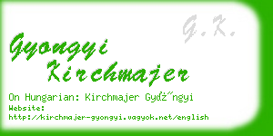 gyongyi kirchmajer business card